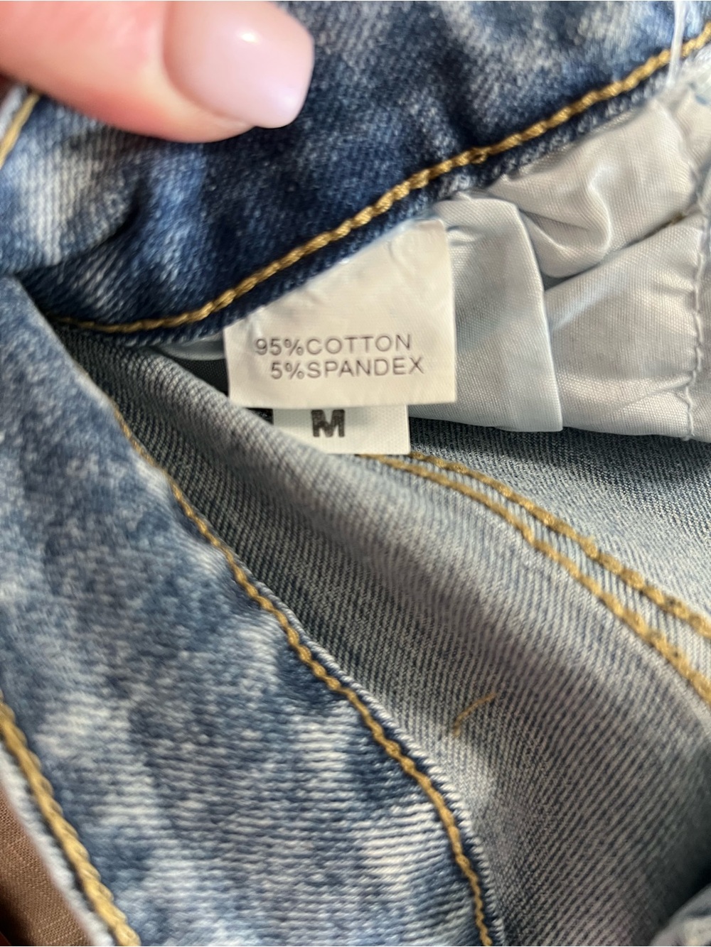 High-Rise Wide Leg Embellished Denim Jeans - Blue - Picture 9 of 9